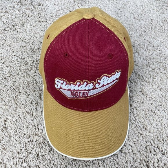 Florida State Noles FSU Hat NCAA Strapback Gold/Garnet Front Panel Baseball Cap - Picture 4 of 7